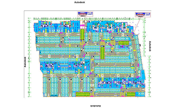 貴州地下停車場CAD平面圖設(shè)計